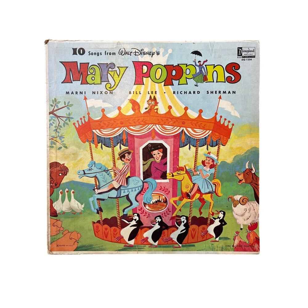 Walt Disney's MARY POPPINS Disneyland records LP 1964 DQ-1256